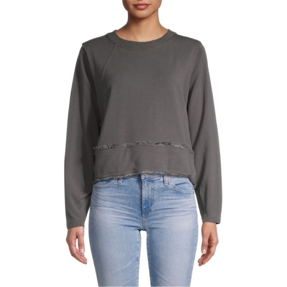 Free People FP Movement Where The Wind Blows Gray Pullover Sweatshirt - Picture 14 of 14